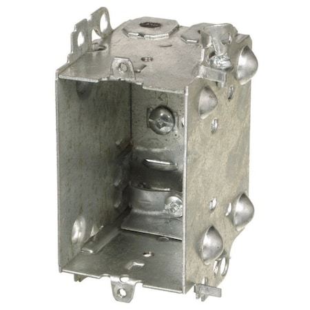 2 In. X 2.5 In. X 3 In. Rectangle Galvanized Steel Electrical Receptacle Box